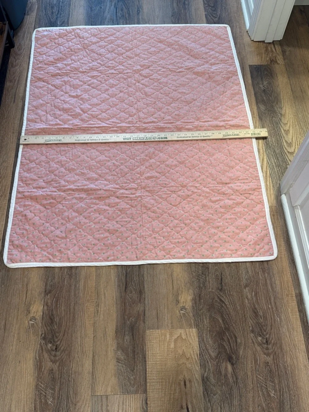 1985 Speigel Fabrics Baby Quilt Fabric Panel Crib Size Pink Kangaroo/Goose/Sheep